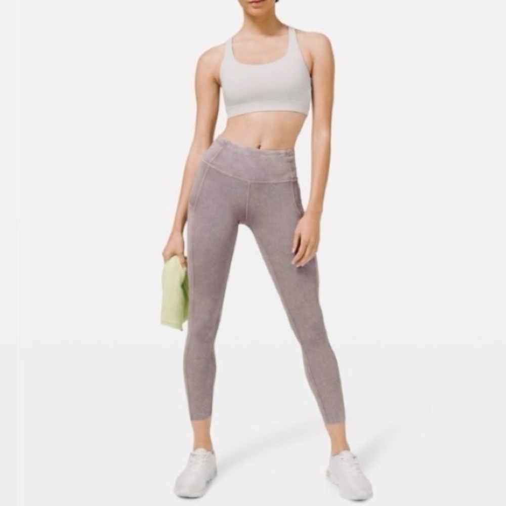Lululemon Fast and Free Tight 25" Ice Wash Violet Verbena 4